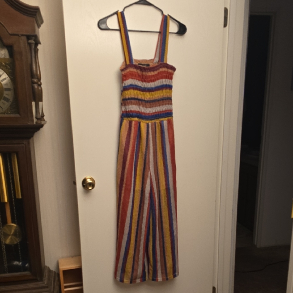 Sweet Rain Striped Sleeveless Jumpsuit